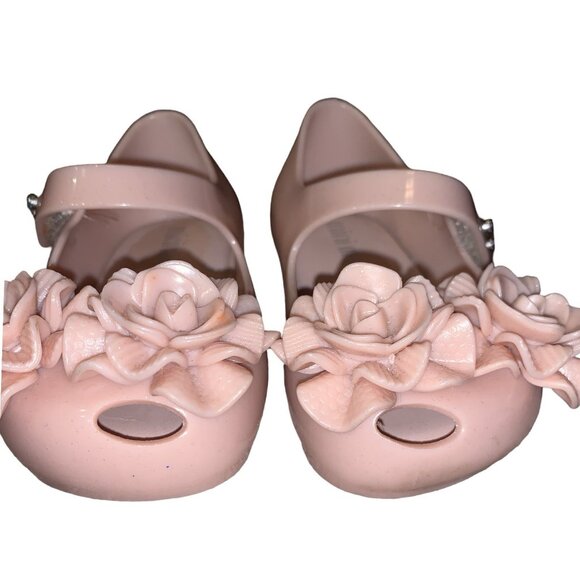 Mini Melissa Pink Baby Girl Toddler Dress Ultragirl Flower Girl Shoes US Size 5 - Picture 7 of 7